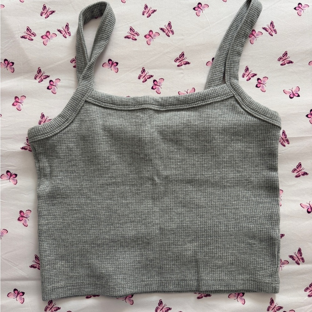 Forever 21 grey cropped tank top